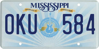 MS license plate OKU584