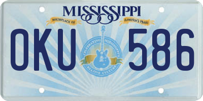 MS license plate OKU586