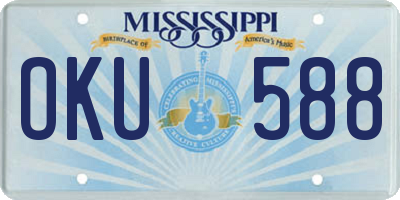 MS license plate OKU588