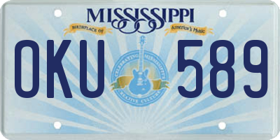 MS license plate OKU589