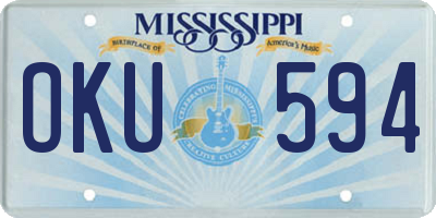 MS license plate OKU594