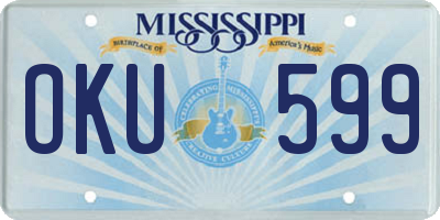 MS license plate OKU599