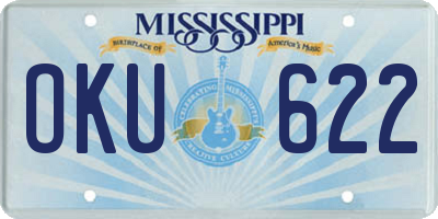 MS license plate OKU622