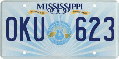 MS license plate OKU623