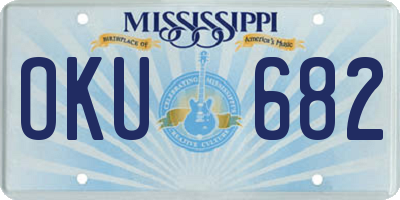 MS license plate OKU682