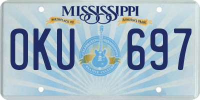 MS license plate OKU697