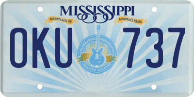 MS license plate OKU737