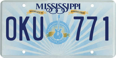 MS license plate OKU771