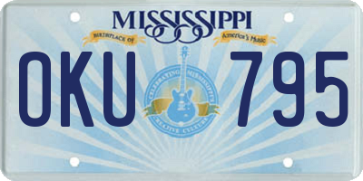 MS license plate OKU795