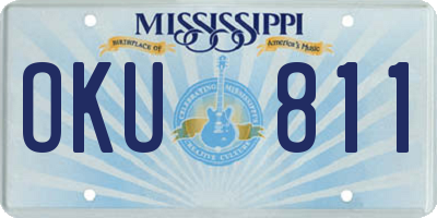 MS license plate OKU811