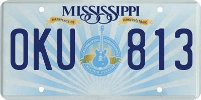 MS license plate OKU813