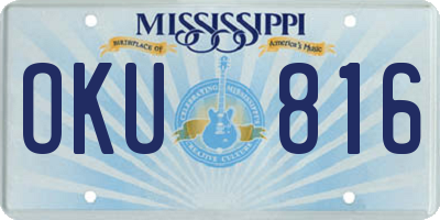MS license plate OKU816