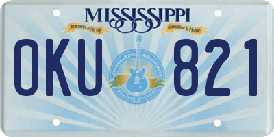 MS license plate OKU821