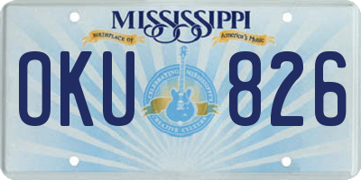 MS license plate OKU826