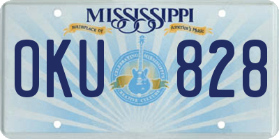 MS license plate OKU828