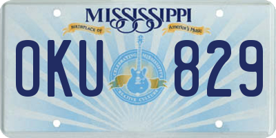MS license plate OKU829