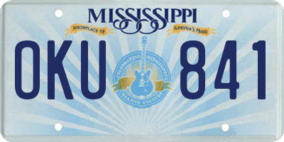 MS license plate OKU841