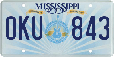 MS license plate OKU843