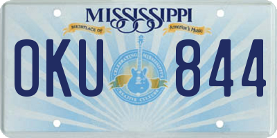 MS license plate OKU844