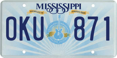 MS license plate OKU871