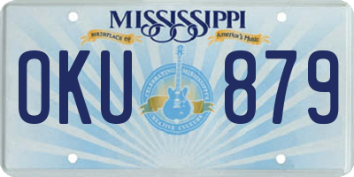 MS license plate OKU879