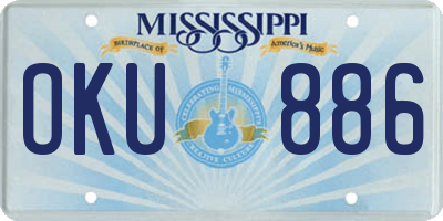 MS license plate OKU886