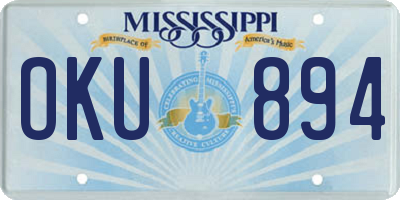 MS license plate OKU894