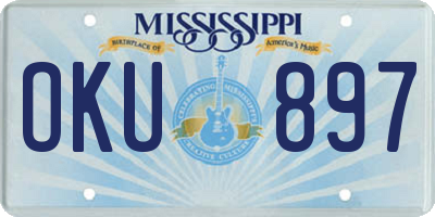 MS license plate OKU897