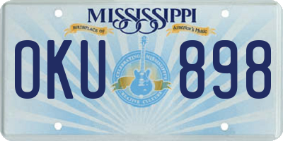 MS license plate OKU898