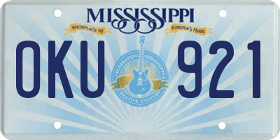MS license plate OKU921