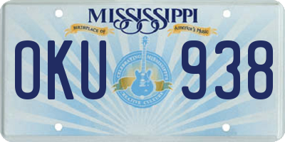 MS license plate OKU938