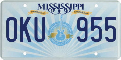MS license plate OKU955