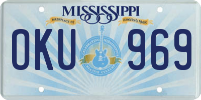 MS license plate OKU969