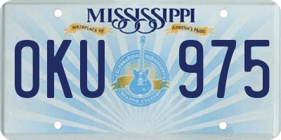 MS license plate OKU975