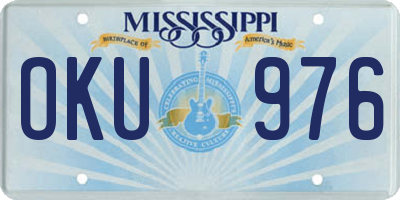 MS license plate OKU976