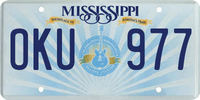MS license plate OKU977
