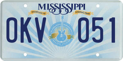 MS license plate OKV051