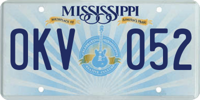 MS license plate OKV052