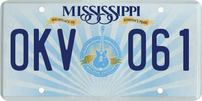MS license plate OKV061