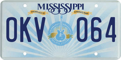 MS license plate OKV064