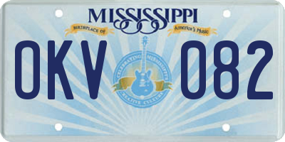 MS license plate OKV082