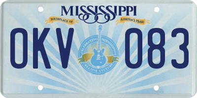 MS license plate OKV083