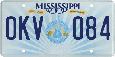 MS license plate OKV084