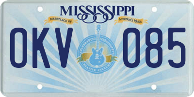 MS license plate OKV085