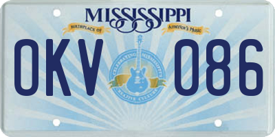 MS license plate OKV086