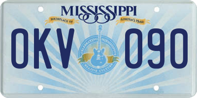 MS license plate OKV090