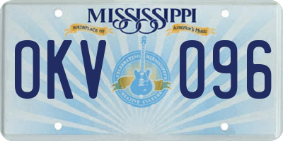 MS license plate OKV096