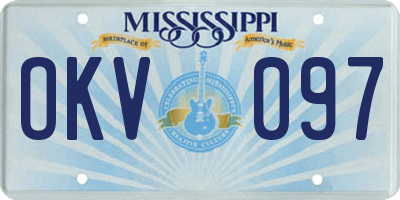 MS license plate OKV097