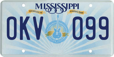 MS license plate OKV099