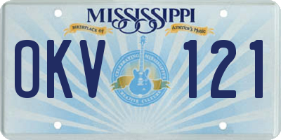 MS license plate OKV121